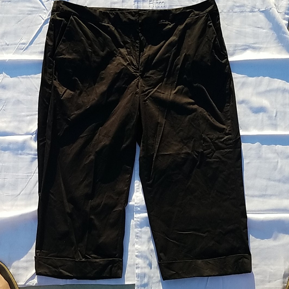 ALFANI ESSENTIALS BLACK WOMEN'S CAPRIS 18W